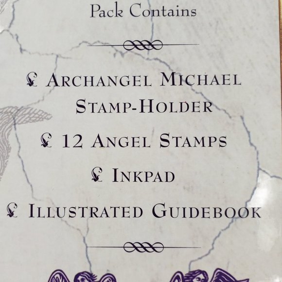 Angel Blessing Stamp Kit Archangel Michael Statuette Journals Stationery Poems - Picture 3 of 4